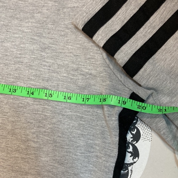 Mind Over Matter Long Sleeve Heather Grey Striped Sweater Dress Sz L - Picture 6 of 10